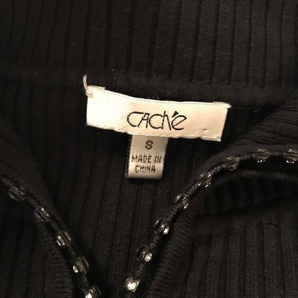 CACHE BLACK SWEATER WITH RHINESTONES🌟 - Picture 5 of 5